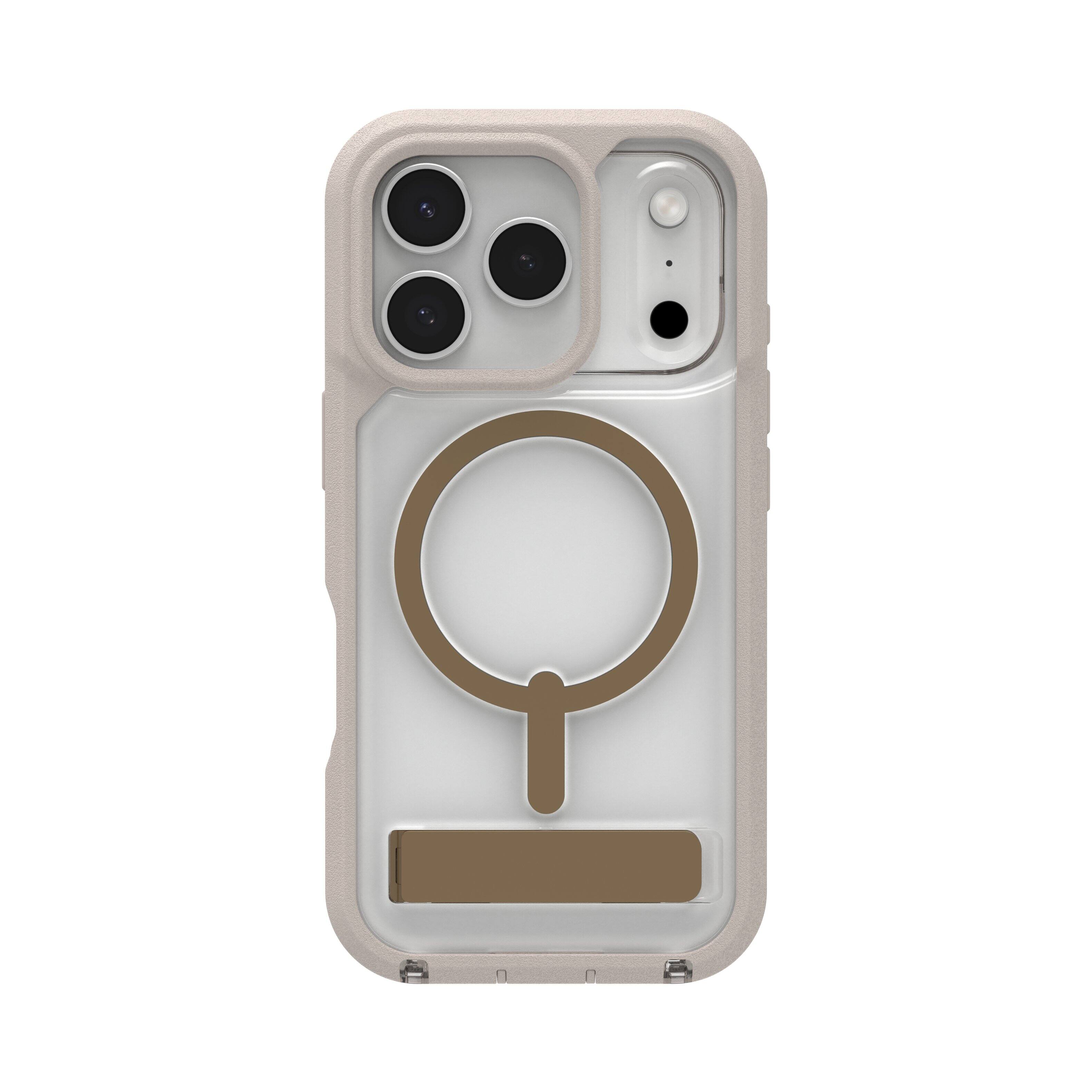 Alt View 10. ZAGG - Rainier Snap with Kickstand for Apple iPhone 17 Pro - Sandstone.