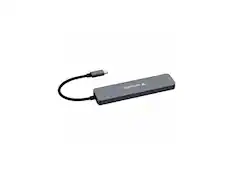 Front. Verbatim - Verbatim USB-C Hub - 7 Ports, 4K, USB, SD, microSD - Gray.