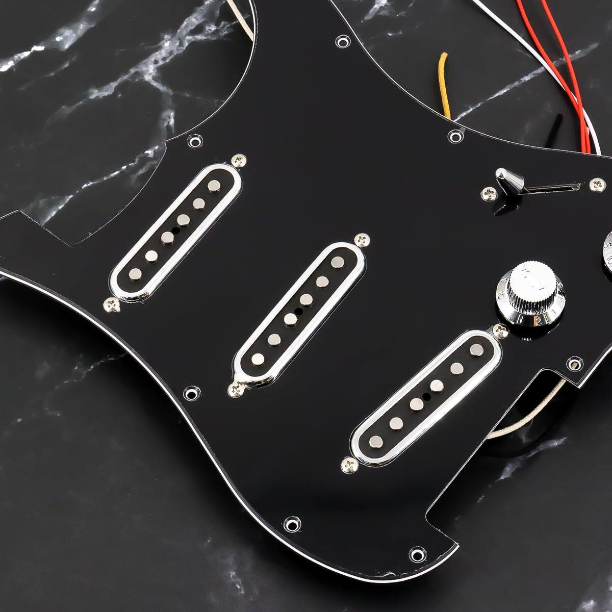 Back. Dazzling Pops - Alnico 5 St Pickup Single Coil Pickups Open Style Neck/middle/bridge Set For Stratocaster Electric Guitar - Chrome Cover.