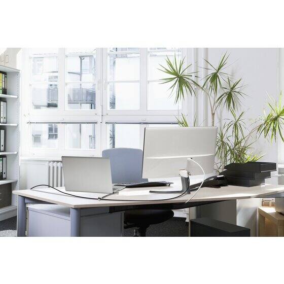 Back. Kensington - Kensington Universal 3-in-1 Keyed Cable Lock - Twin Lockheads for Laptops & Other Devices (K63380WW).