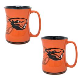 Indigo Falls - Oregon State Beavers 16oz. Sculpted Barista Mug Two-Pack - White