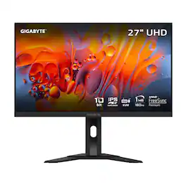 GIGABYTE - M27UA 27" SS IPS LED UHD 160Hz FreeSync Premium Gaming Monitor with HDR (HDMI, DisplayPort, Type C) - Black