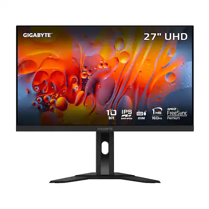 GIGABYTE 27" UHD 1 10 IPS M bit SUPER S.. KVM AMD2 1MS 1 MS FreeSync 160Hz Premium GIGABYTE