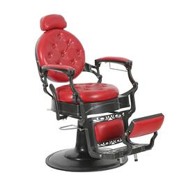 Winado - Vintage Heavy Duty Recline Barber Chair Salon Beauty All Purpose Equipment with Towel Rack, Removable Headrest, Footrest - Red