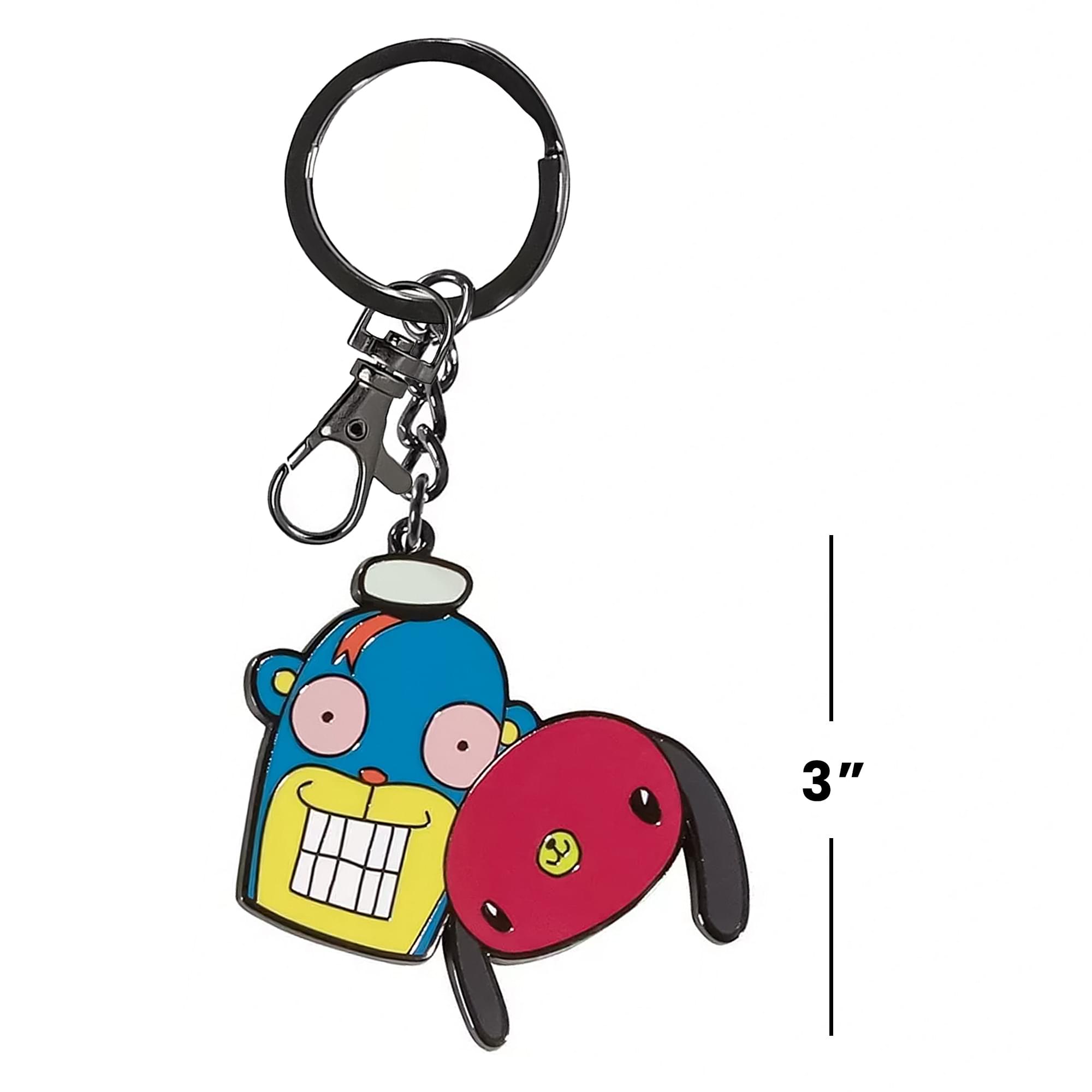 Alt View 2. Dark Horse Comics - Umbrella Academy Hazel and Cha Cha 2.5 Inch Enamel Keychain - Blue.