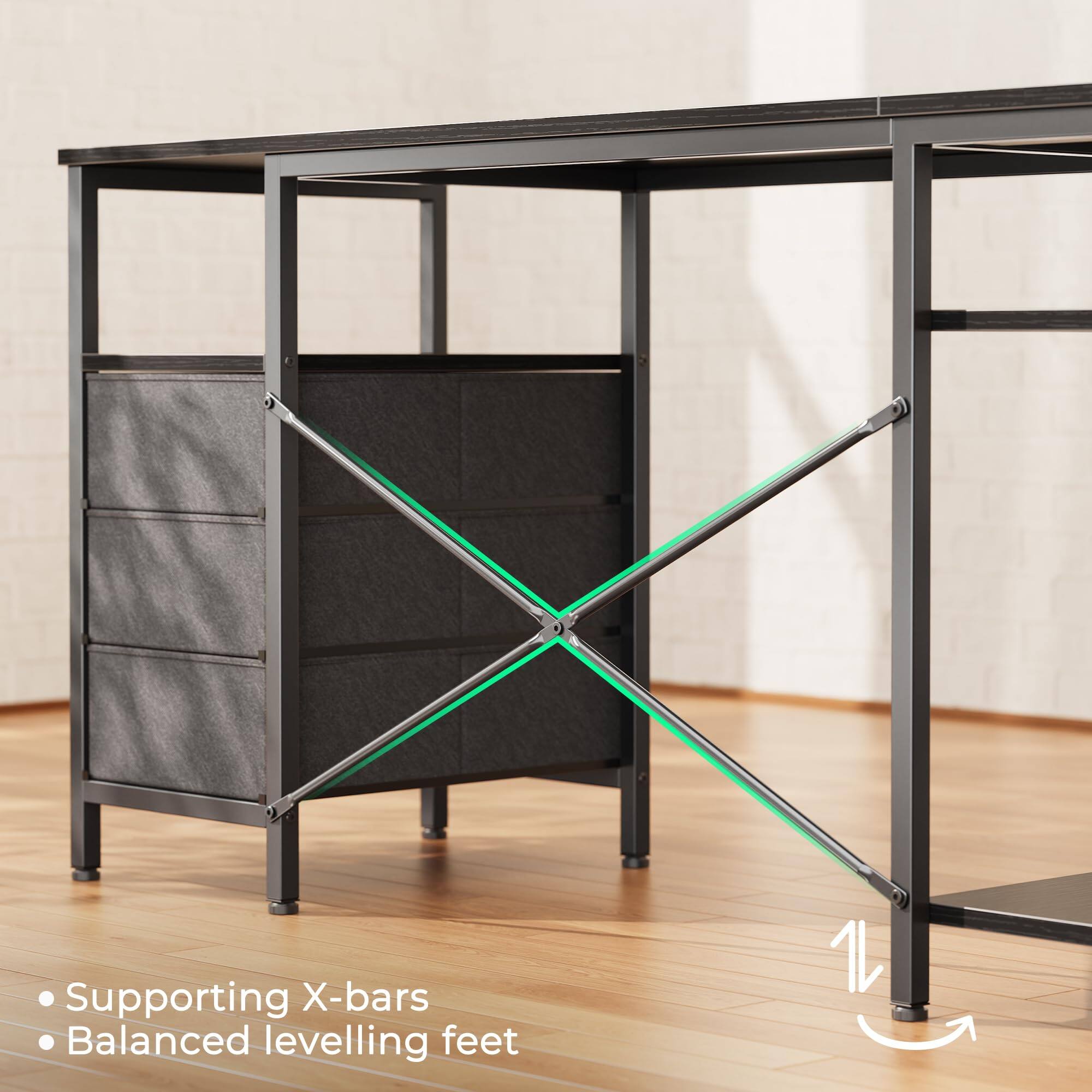 - Supporting X-bars
- Balanced levelling feet