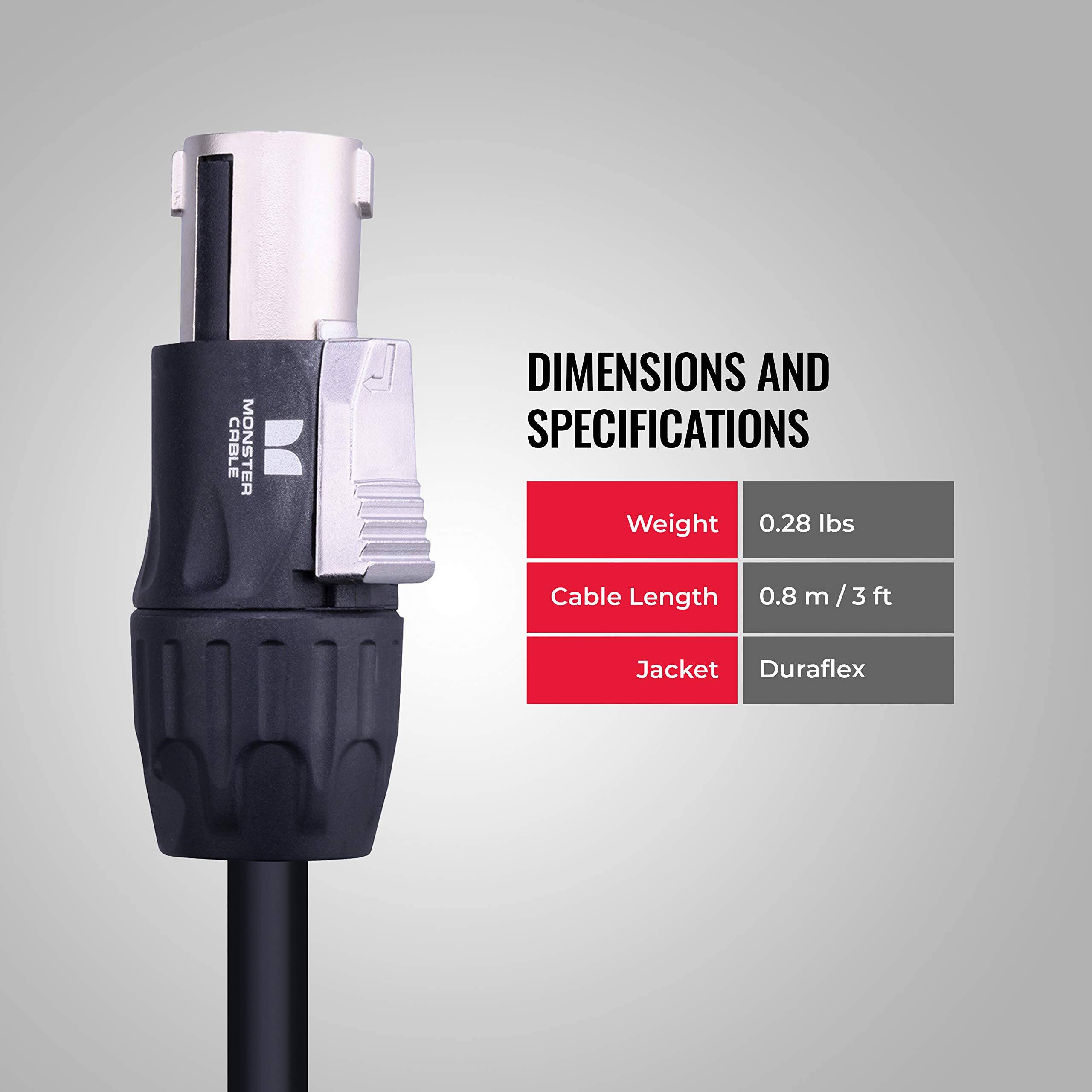 CABLE MONSTER DIMENSIONS AND SPECIFICATIONS

- Weight: 0.28 lbs
- Cable Length: 0.8 m / 3 ft
- Jacket: Duraflex