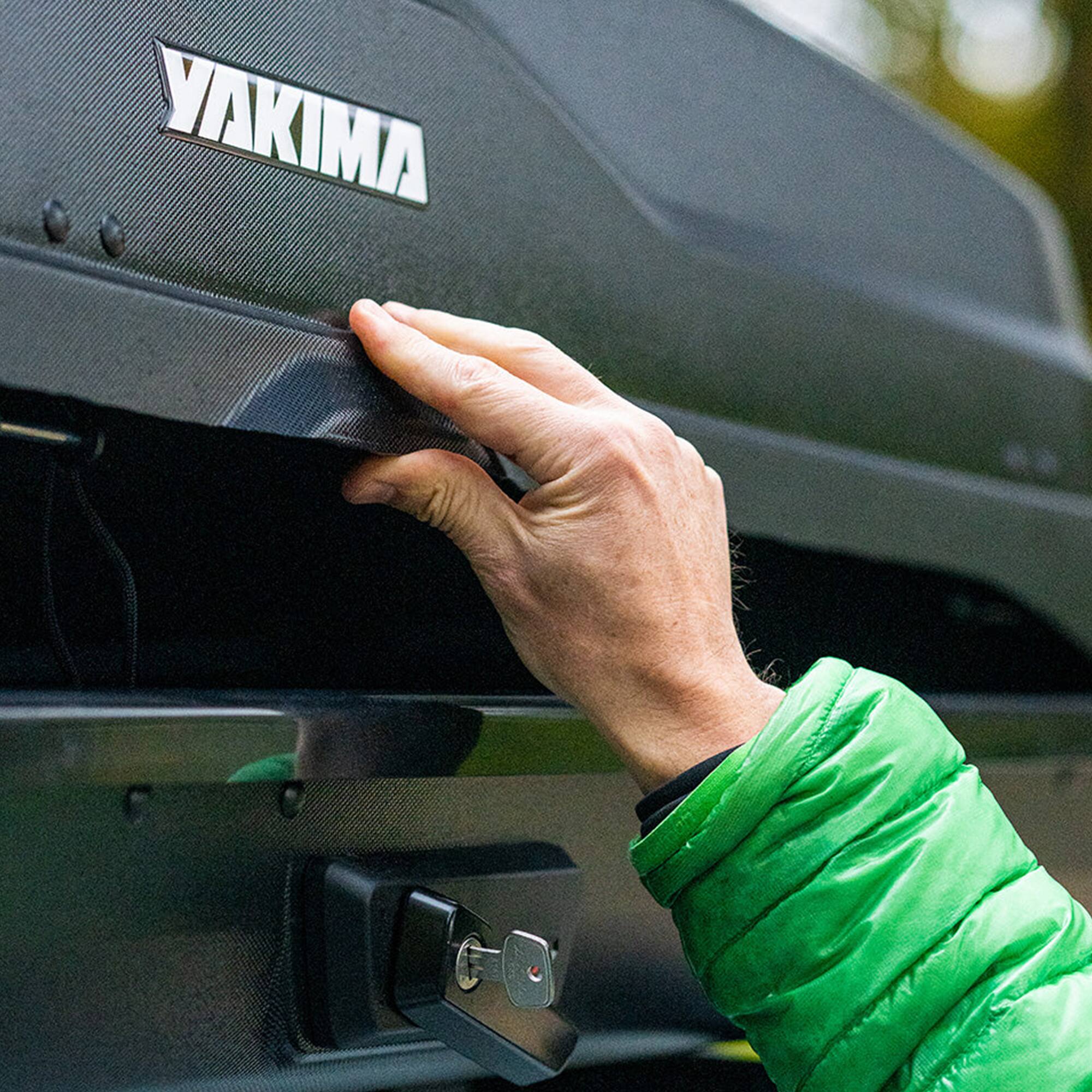 Alt View 7. Yakima - Yakima SkyBox NX Skinny 12 Rooftop Cargo Box, Fits StreamLine Crossbar, Black - black.