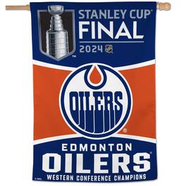 WinCraft - Edmonton Oilers 2024 Western Conference Champions 28" x 40" Single-Sided Vertical Banner - Multicolor