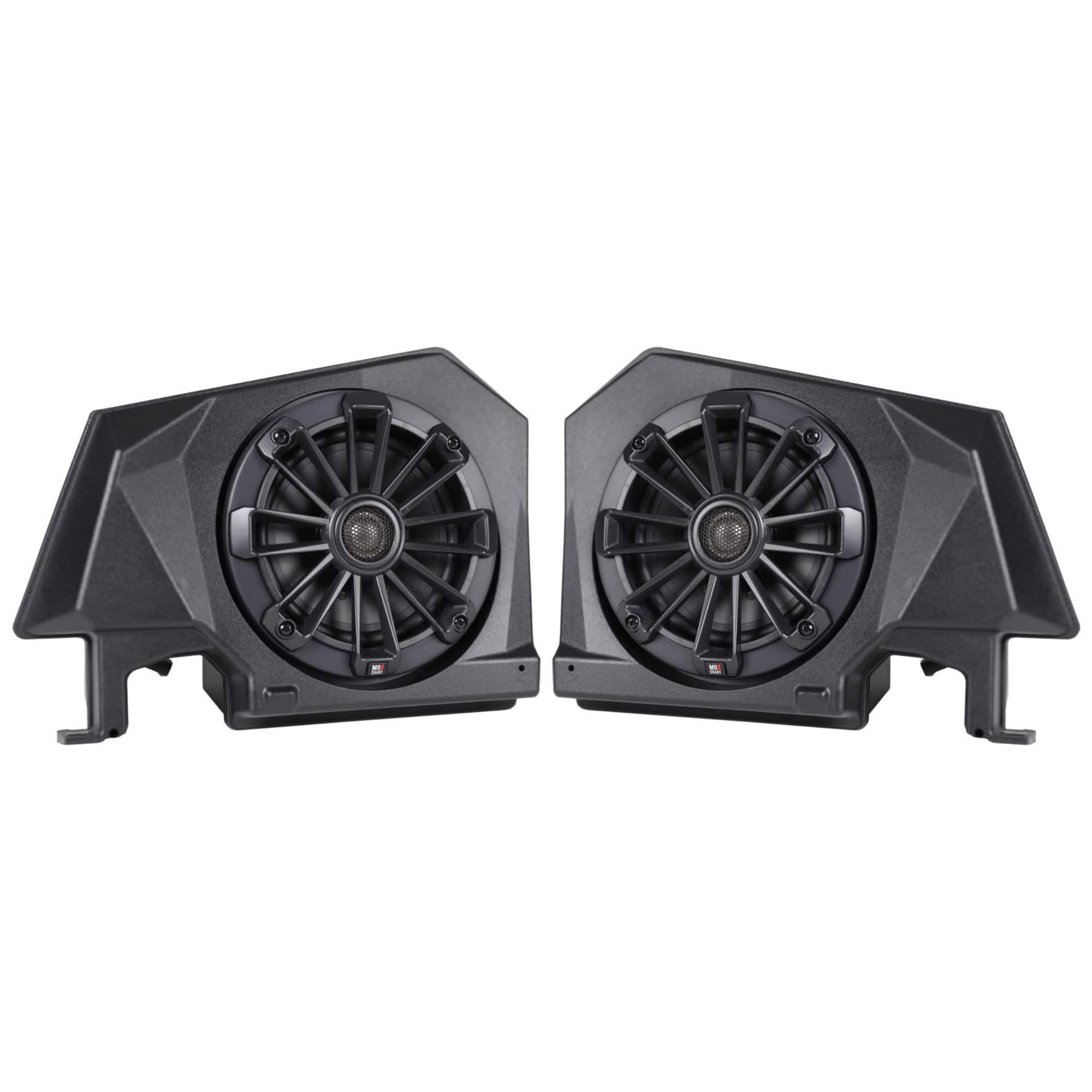 MB Quart - Enhanced 6.5" Rear Speaker Enclosures Kit RZR Pro XP Pro R, and Turbo R - Black