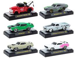"Ground Pounders" 6 Cars Set Release 29 IN DISPLAY CASES Limited Edition 1/64 Diecast Model Cars by M2 Machines - Multicolor