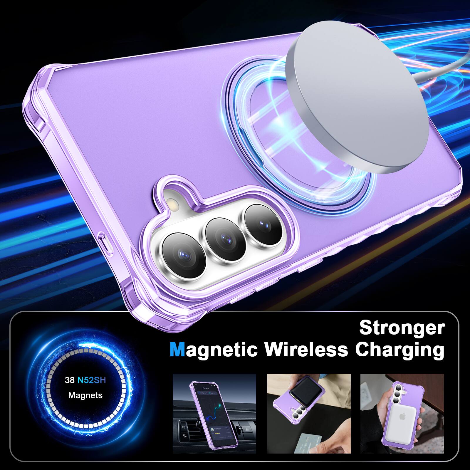 Stronger Magnetic Wireless Charging  
38 N52SH Magnets