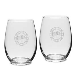 Jardine - Oberlin Yeomen 15oz. 2-Piece Stemless Wine Glass Set - Multicolor