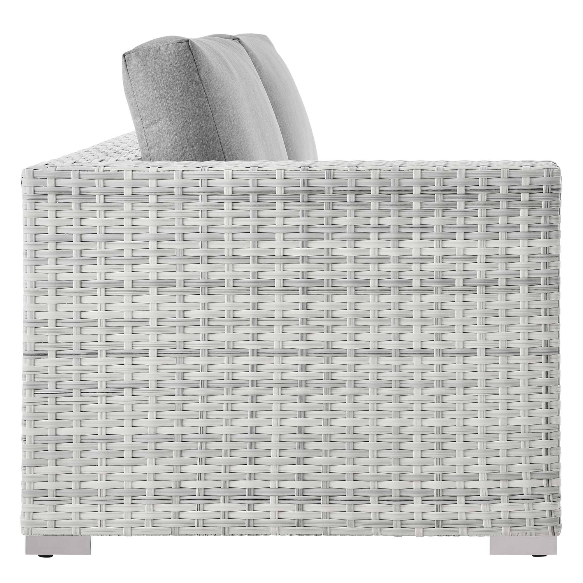 Alt View 1. Modway - Convene Outdoor Patio Left-Arm Loveseat by Modway - Light Gray Gray.