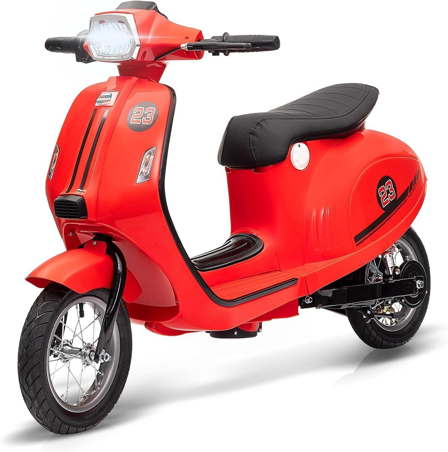 Front. Homhougo - 24V 350W Kids Electric Motorcycle, Dual Drive Modes, Twist Throttle, LED Light.