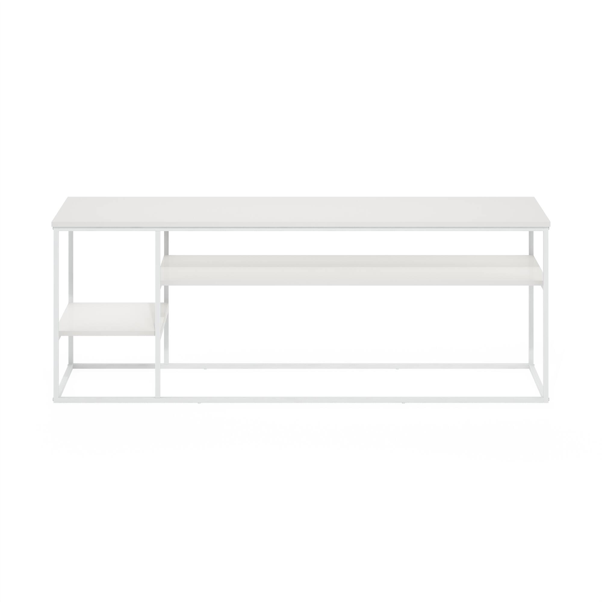 Alt View 2. Furinno - Moretti Modern Lifestyle TV Stand for TV up to 65 Inch - Solid White/White.