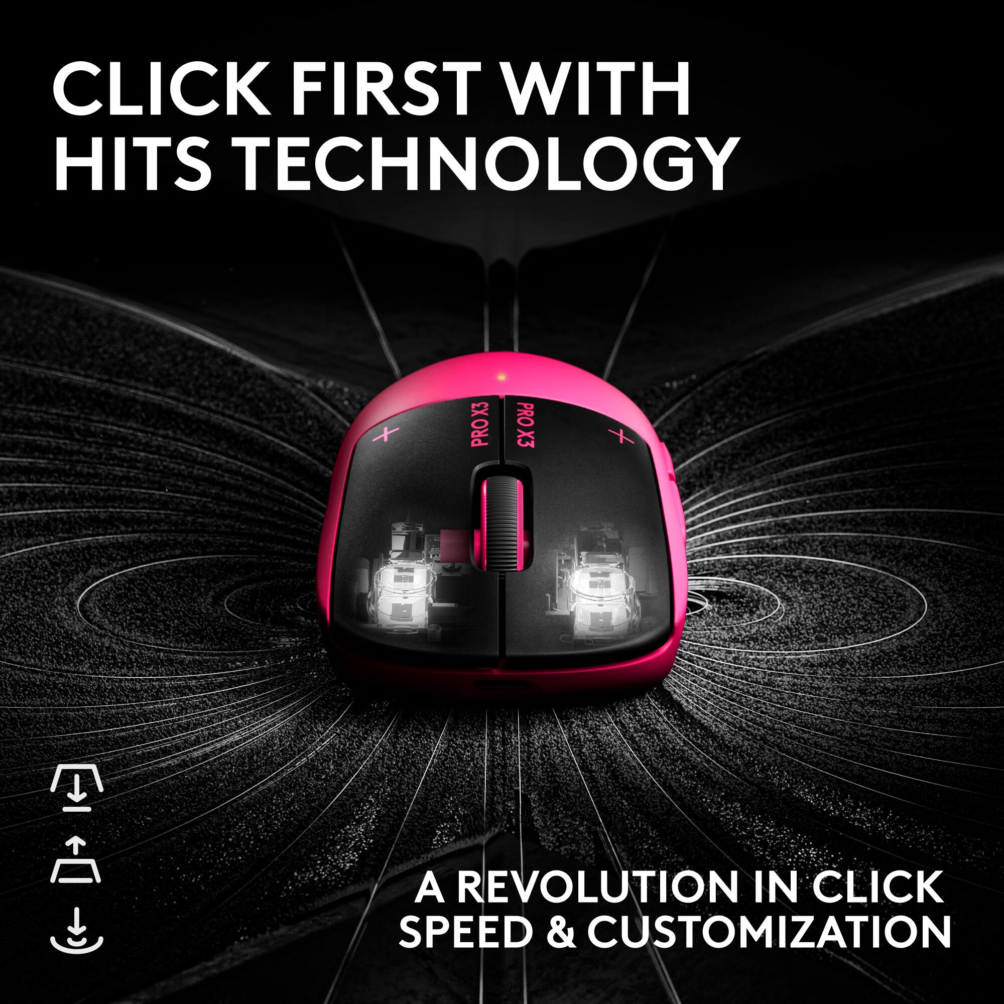 CLICK FIRST WITH HITS TECHNOLOGY

X3 PRO
PRO X3

A REVOLUTION IN CLICK SPEED & CUSTOMIZATION