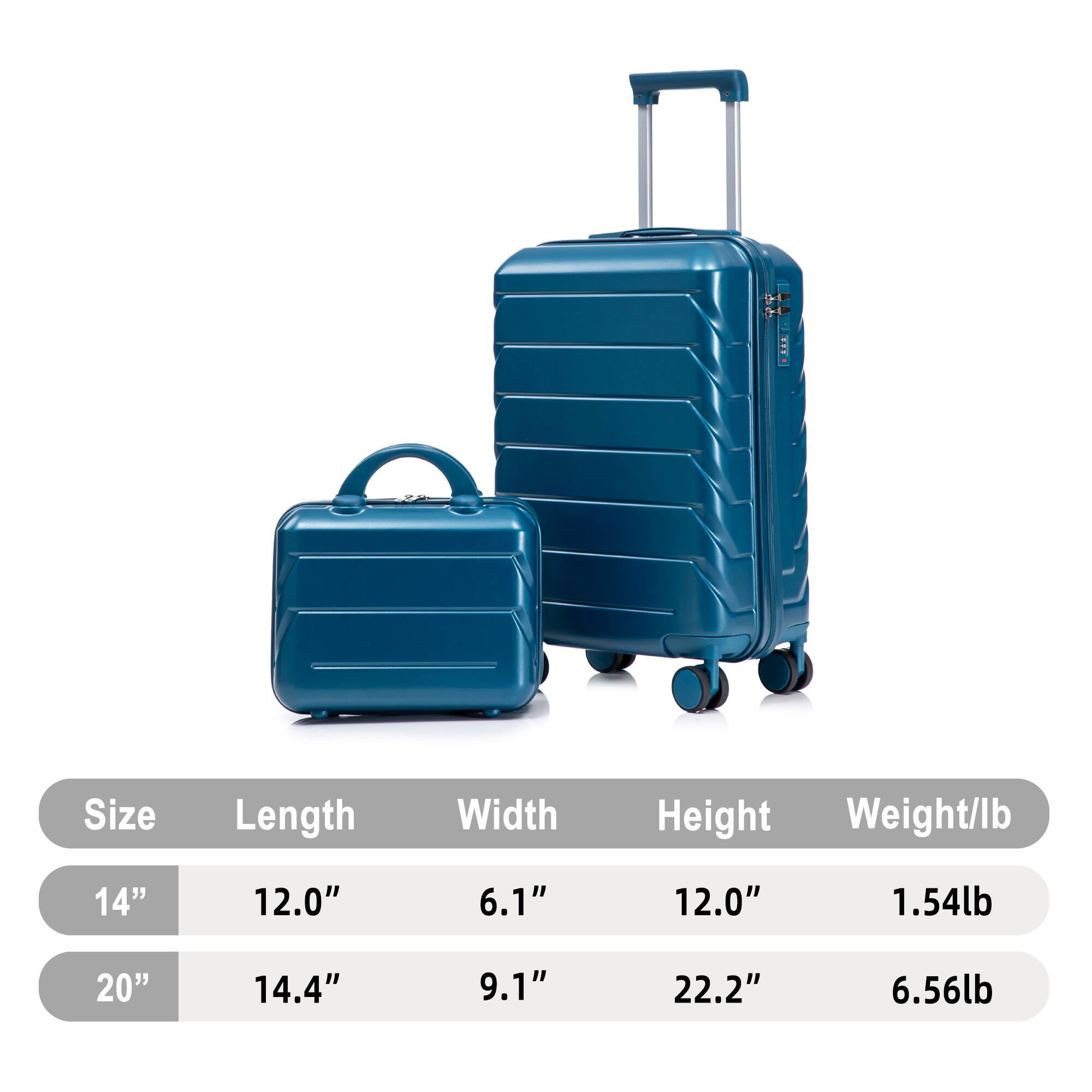 Size | Length | Width | Height | Weight/lb
---|---|---|---|---
14" | 12.0" | 6.1" | 12.0" | 1.54lb
20" | 14.4" | 9.1" | 22.2" | 6.56lb