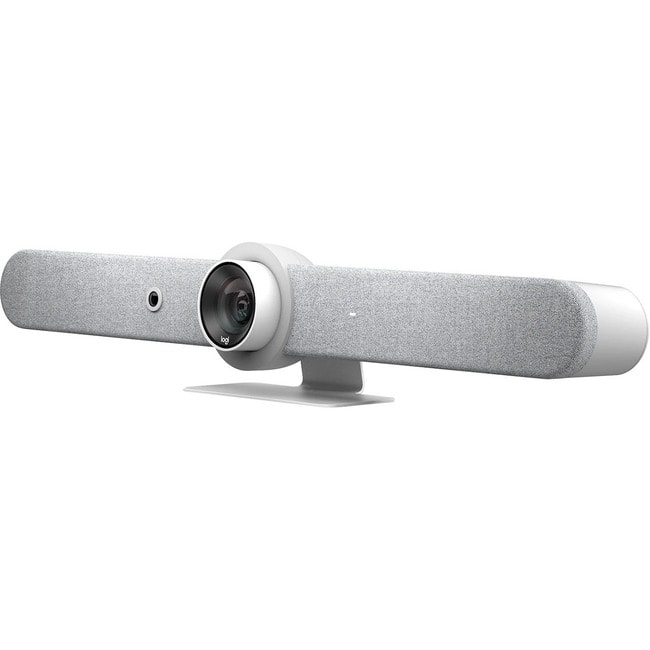 Logitech - Rally Bar All-In-One Video Bar for Medium and Large Rooms, White - 3840 x 2160 Video - 3x Digital Zoom