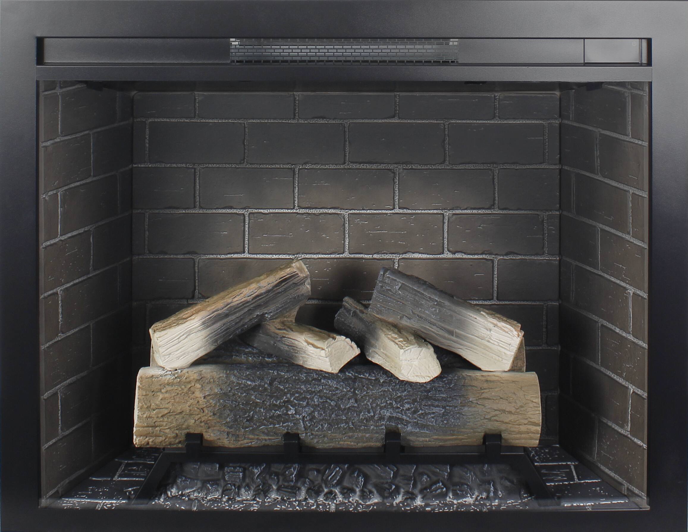 GOODSILO - 33 Inch Infrared Electric Fireplace Insert with Touch Panel, Home Decor Heater & Crackling Sound - Antique Black - Thumbnail 3