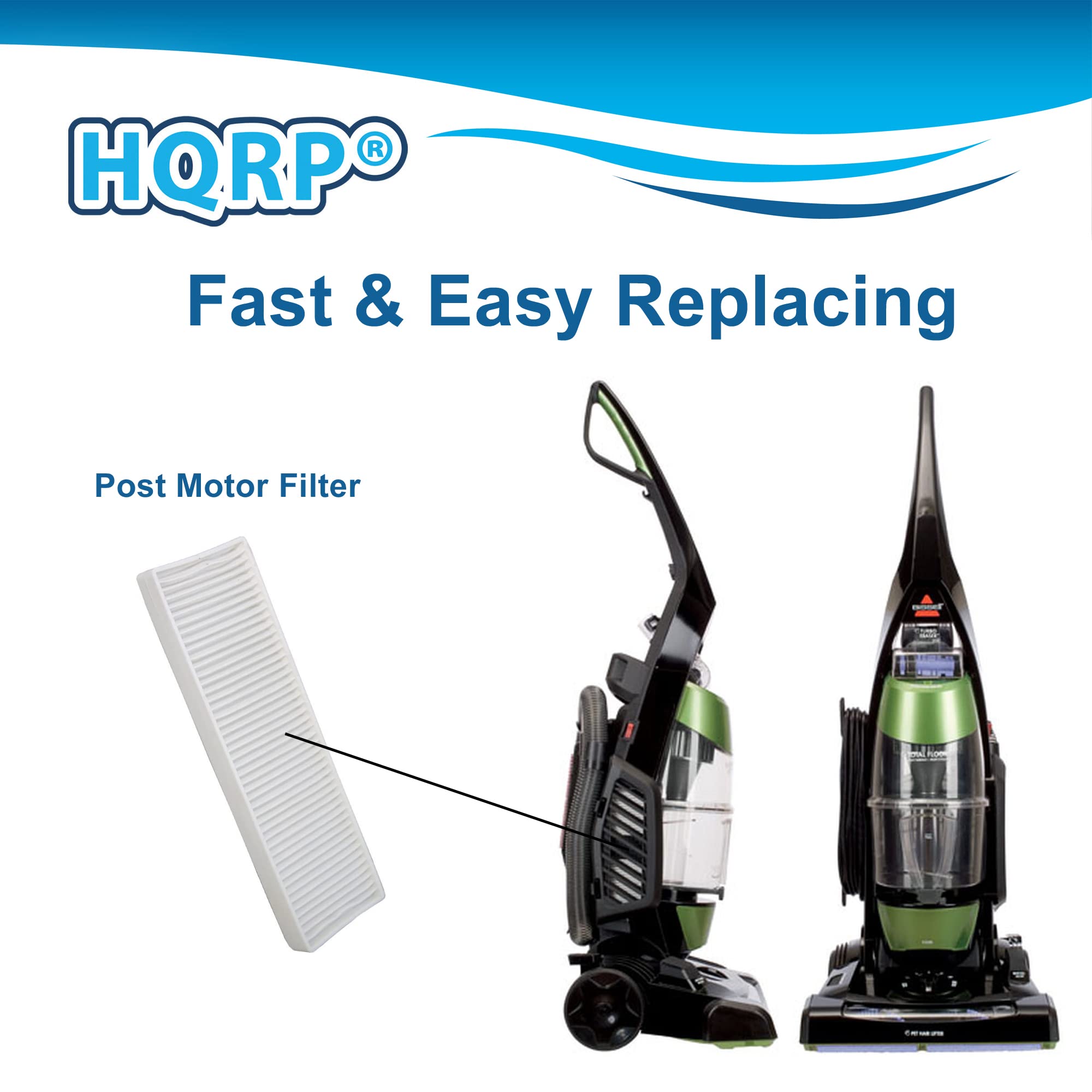 HQRP®  
Fast & Easy Replacing  
Post Motor Filter