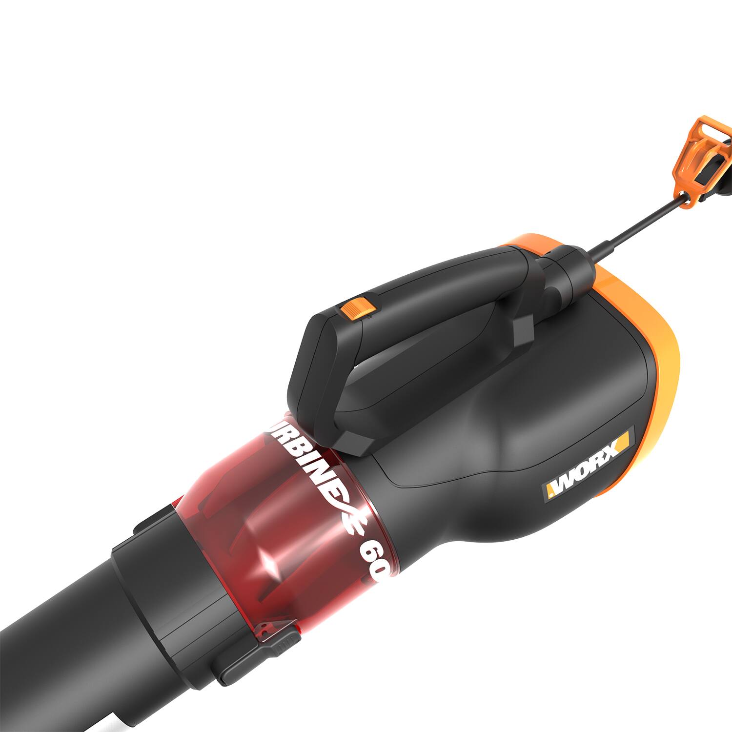 Angle. WORX - 12 Amp TURBINE 110 MPh 600 CFM Electric Leaf Blower - Black.