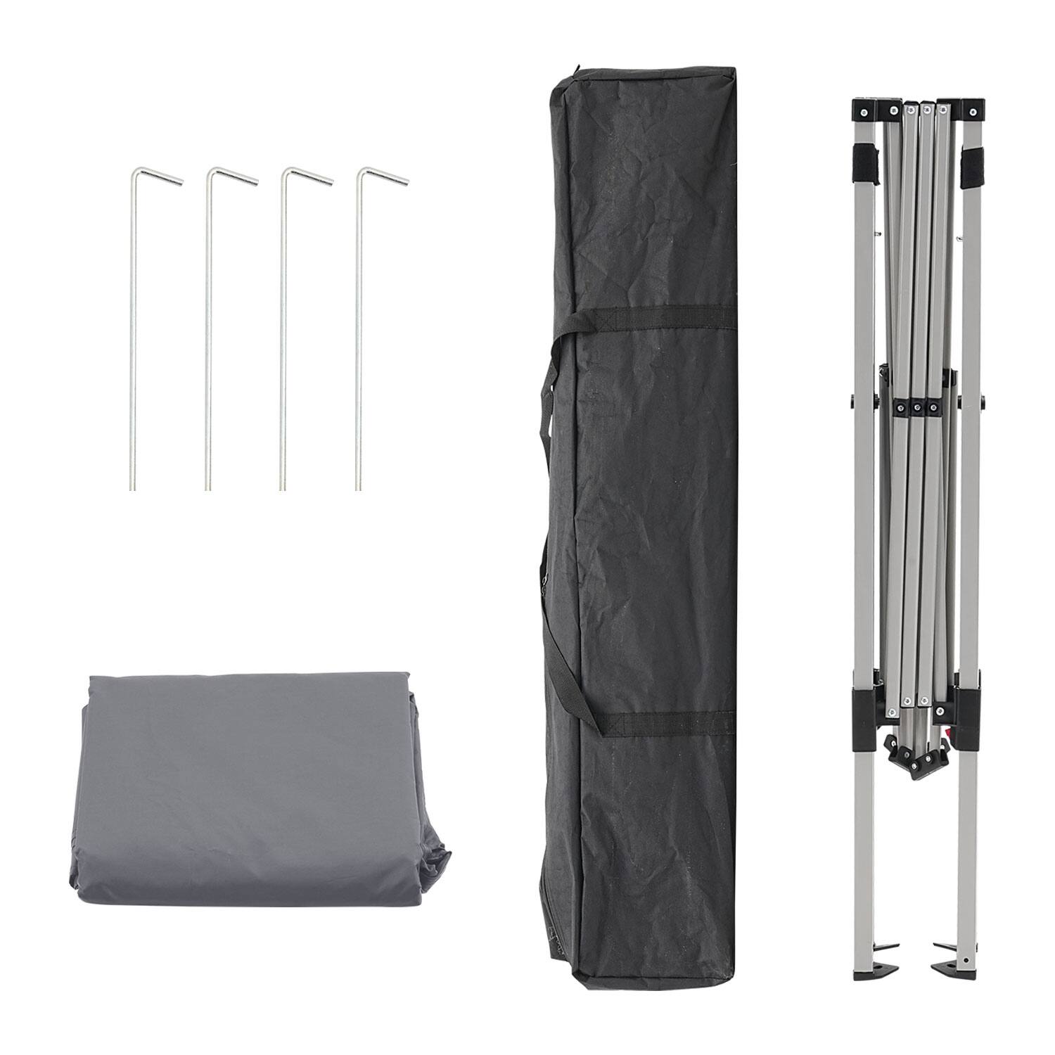 Alt View 1. Ainfox - Ainfox 10x10Ft Slant leg Pop Up Canopy Tent,Portable Instant Folding Shelter Gazebos - Dark gray.