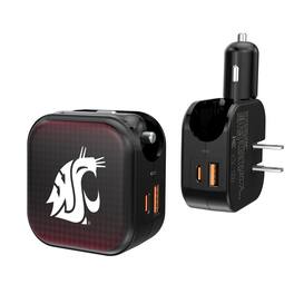 Keyscaper - Washington State Cougars 2-in-1 USB A/C Charger - Black