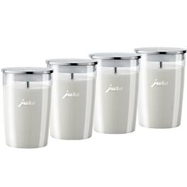 JURA - Glass Milk Container (Pack of 4) - Clear