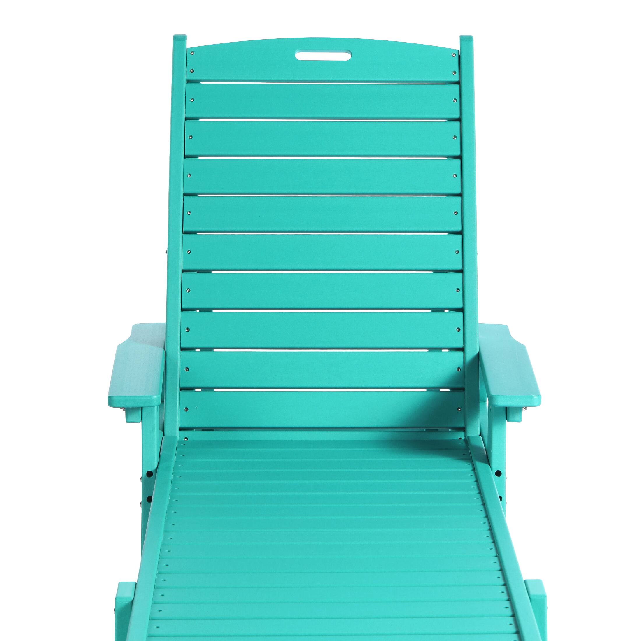 Alt View 2. WestinTrends - WestinTrends Malibu Poly Reclining Chaise Lounge - Turquoise.