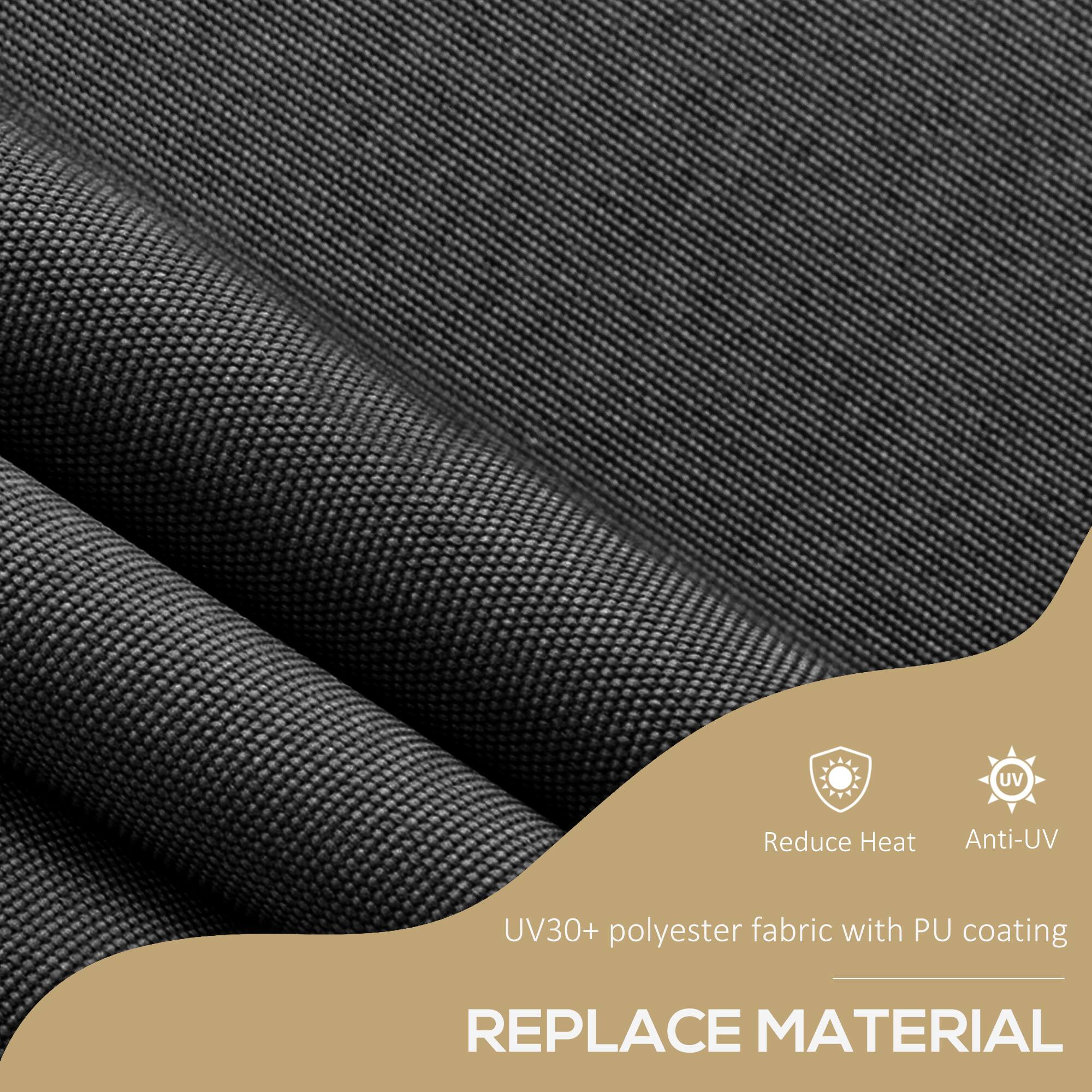UV Reduce Heat Anti-UV UV30+ polyester fabric with PU coating REPLACE MATERIAL
