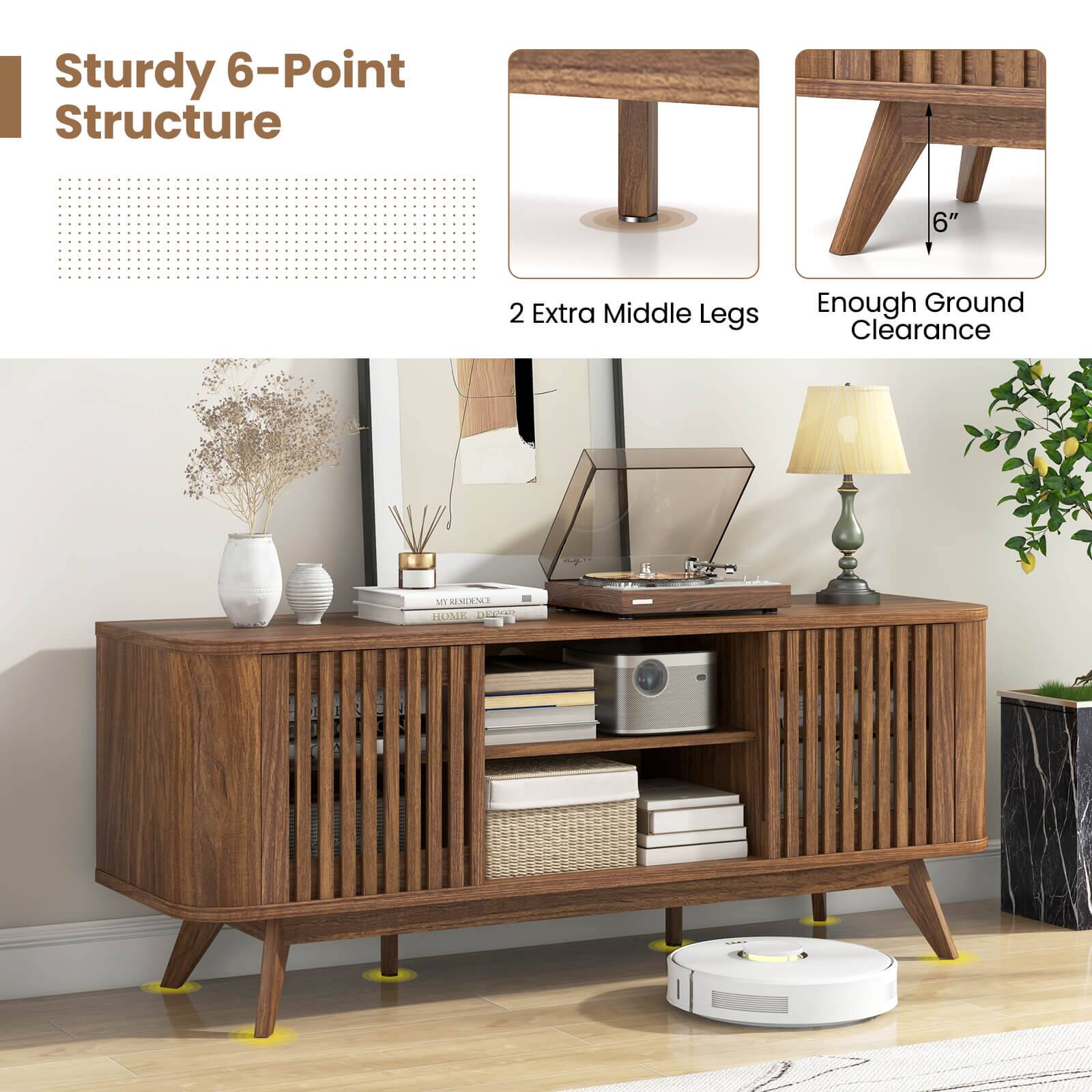 Sturdy 6-Point Structure: This piece of furniture is designed with a sturdy 6-point structure, providing stability and durability.

6" 2 Extra Middle Legs: The table has six legs, with two extra middle legs, ensuring it is stable on any surface.

Enough Ground Clearance: The table is designed with enough ground clearance, allowing for easy movement around it.

M Memesuena NL Arlisai: The image features a Memesuena NL Arlisai table, which is a type of wooden table.