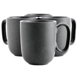Our Table - Landon 4 Piece 15 Ounce Round Stoneware Mug Set - Truffle