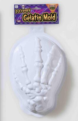 Forum Novelties - Skeleton Hand 2-Piece Dessert Gelatin Mold Halloween Party Ware One Size - White