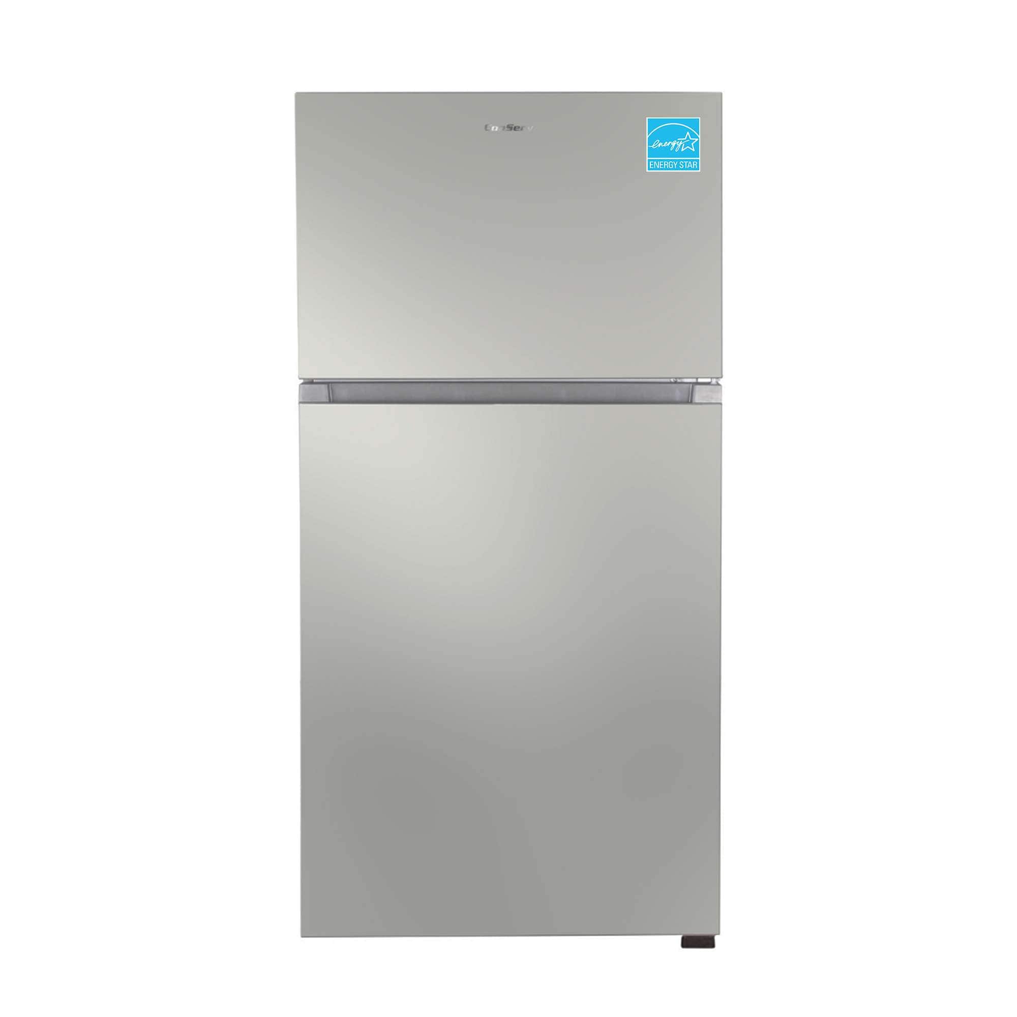 Conserv - 30in Apartment Refrigerator 18cf Top Freezer FACTORY INSTALLED ICE MAKER E-Star 110V - Stainless Steel