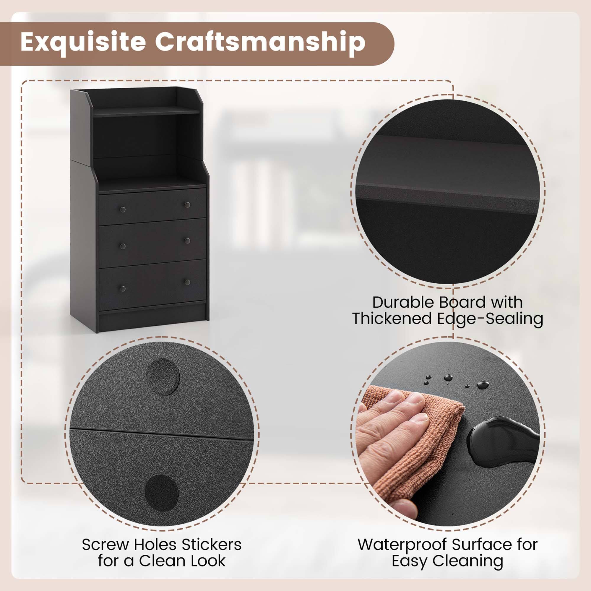 Exquisite Craftsmanship, Durable Board with Thickened Edge-Sealing, Screw Holes Stickers for a Clean Look, Waterproof Surface for Easy Cleaning