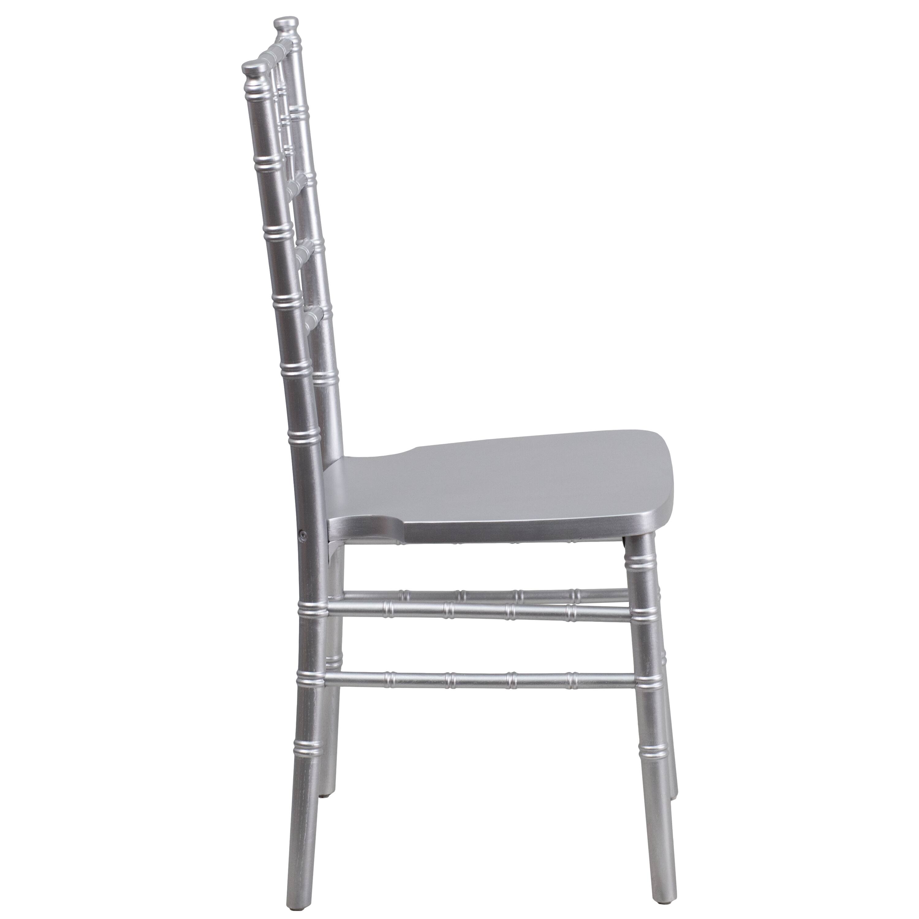 Alt View 6. Emma + Oliver - Wedding & Event Wood Chiavari Dining Chair - Silver.