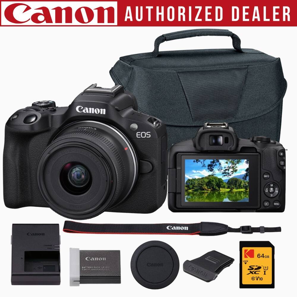 Canon AUTHORIZED DEALER  
Canon EOS  
Canon Atn DEEES PEE i STM  
Canon RLINT FACK F 8S7 N SERERAN  
Canon CHou 64Gs LO SP XC I V10