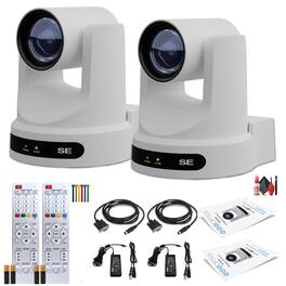 2 x PTZOptics Move SE PTZ Camera with 20x Optical Zoom (White) (PT20X-SE-WH-G3)