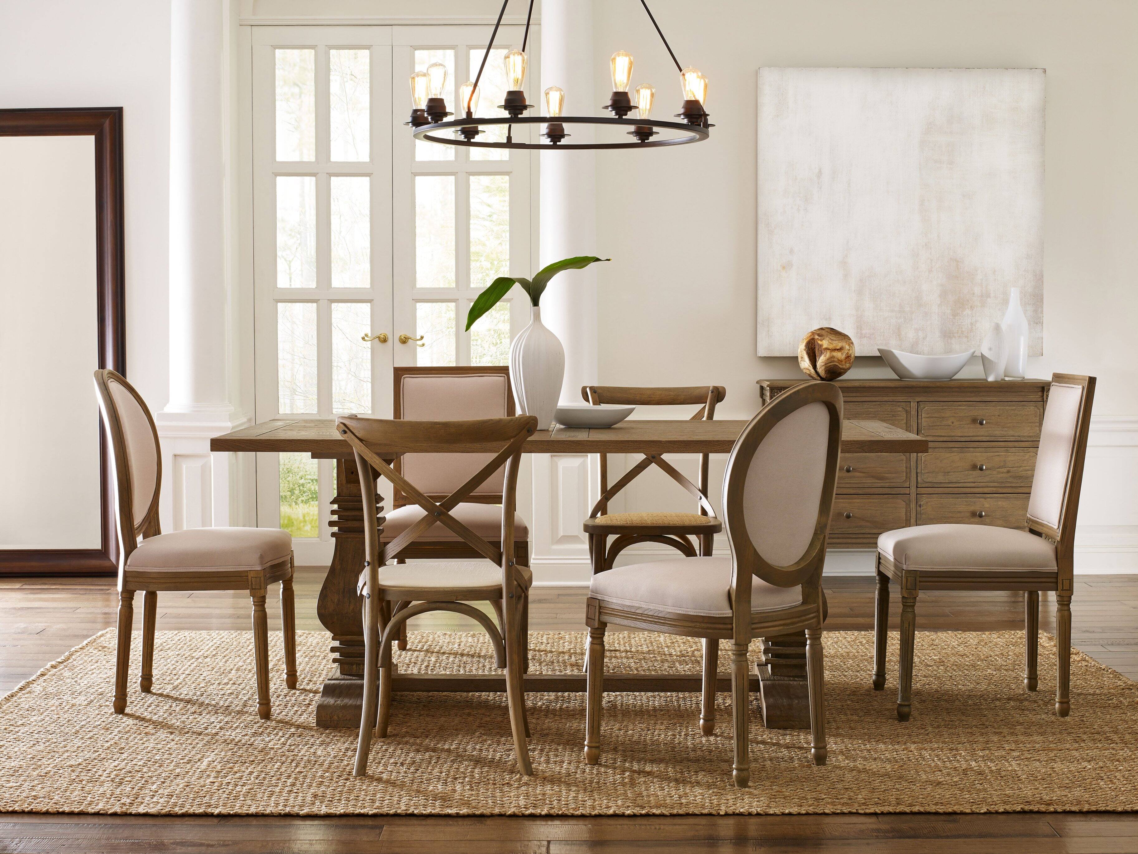 Angle. Finch - Finch Elmhurst Square Back Dining Chair, Set of 2, Cream - Cream.