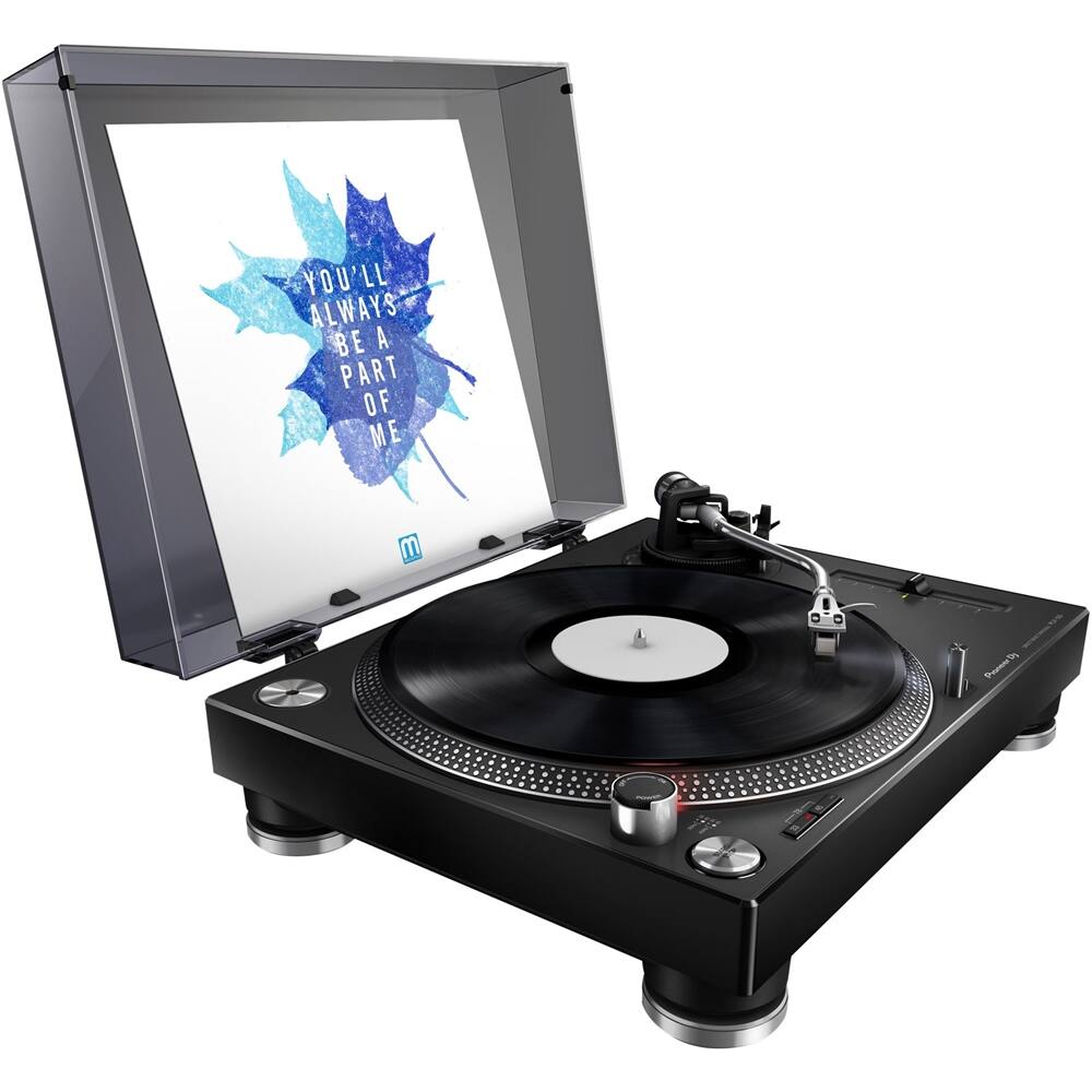 Left. Pioneer DJ - PLX-500 High-torque, direct drive turntable - Black.