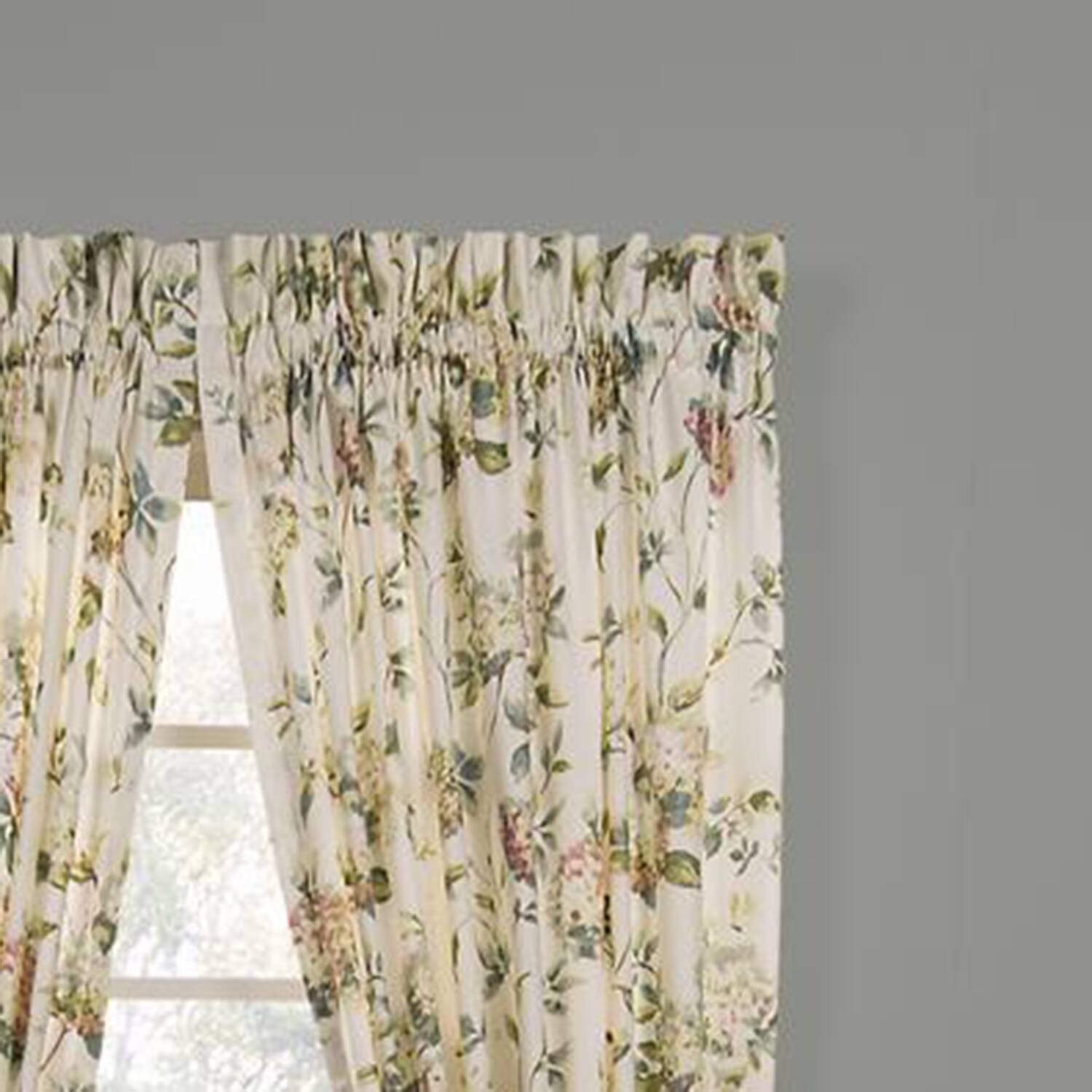 Angle. Ellis Curtain - Ellis Curtain Abigail 100 Percent High Quality 2-Piece Window Rod Pocket Panel Pairs With 2 Tie Backs 90x63" Multicolor - Multi.
