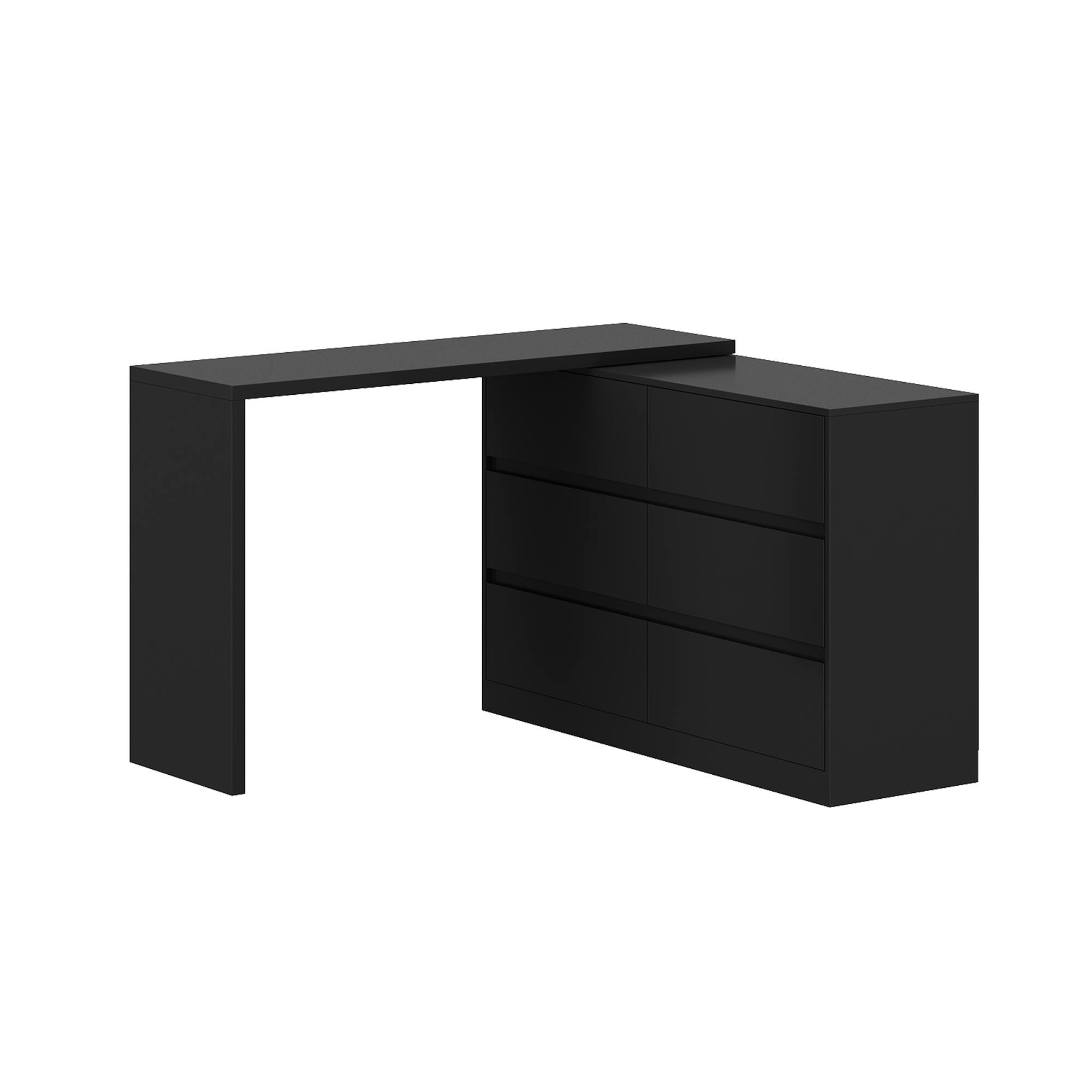 FUFU & GAGA - FUFU&GAGA 6 - Drawer Transformative Dresser Storage Unit Redefine Your Space - Black