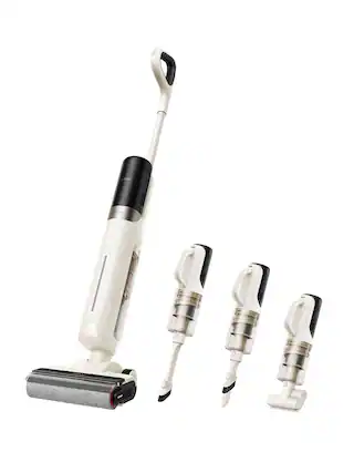 Front. MOVA - K30 Mix Wet&Dry Cordless 4in1 Vacuum Cleaner For Floor/Carpet,180°Flat Dual Edge Reach,Hot Air Drying,18bar Suction - White.