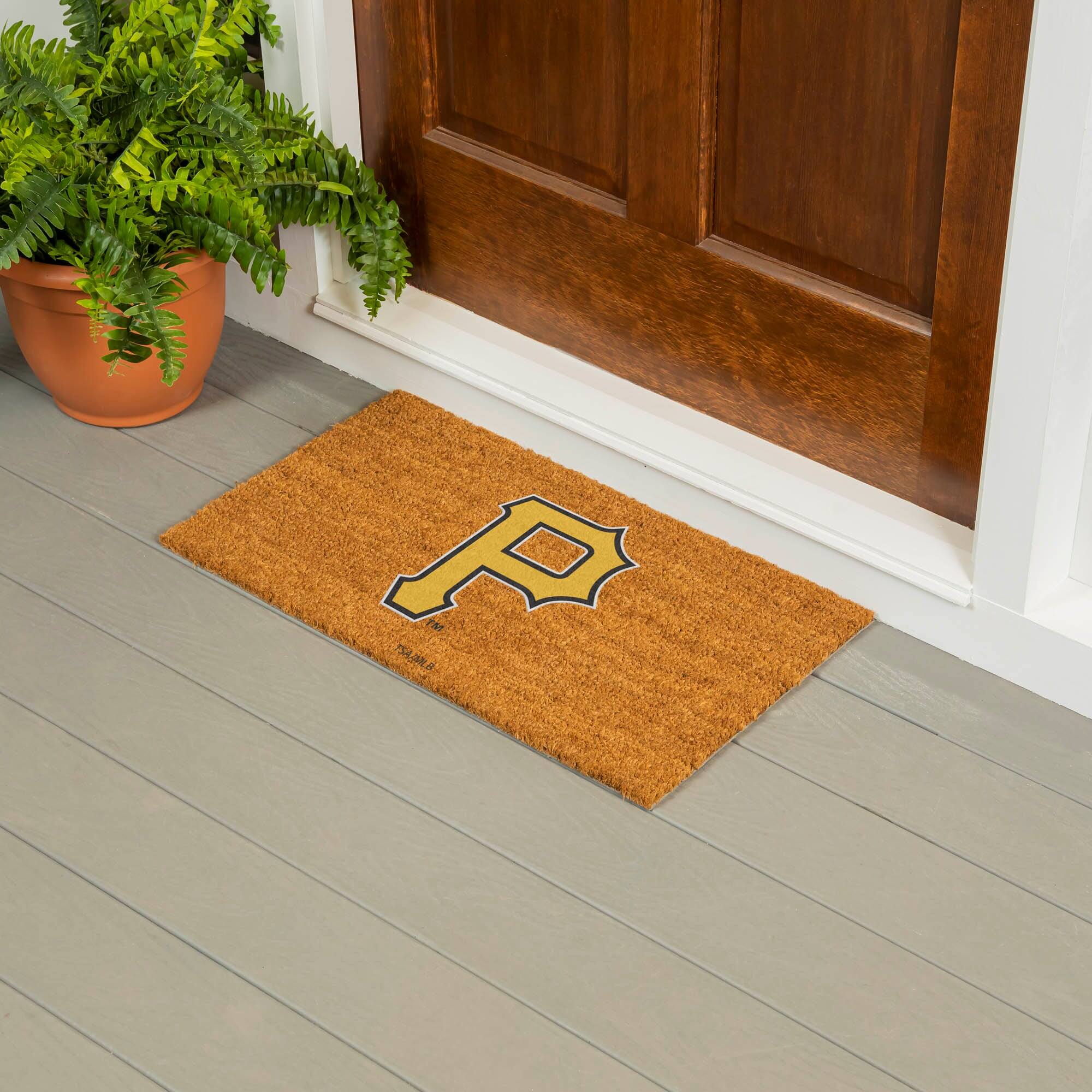 Alt View 1. Evergreen Enterprises - Pittsburgh Pirates 28" x 16" Primary Logo Coir Mat - Multicolor.