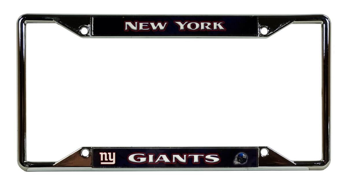 New York Football Giants Chrome EZ View License Plate Frame