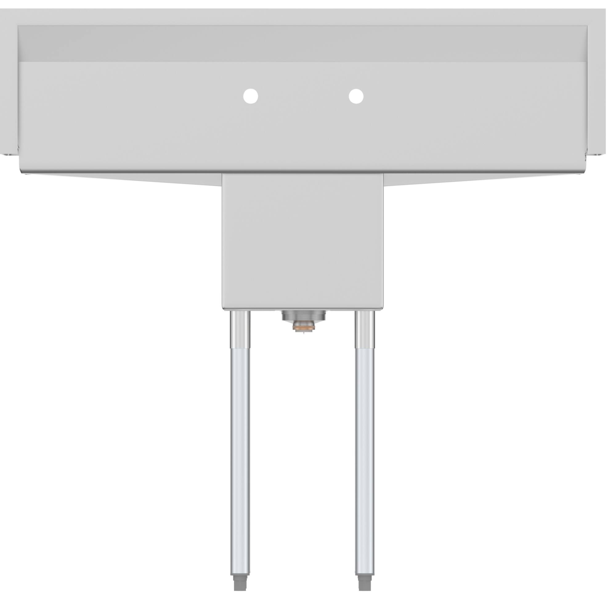 Alt View 2. Koolmore - 44 in. One Compartment Stainless Steel  Sink with 2 Drainboards, Bowl Size 12"x 16"x 10" SA121610-16B3. - Stainless Steel.