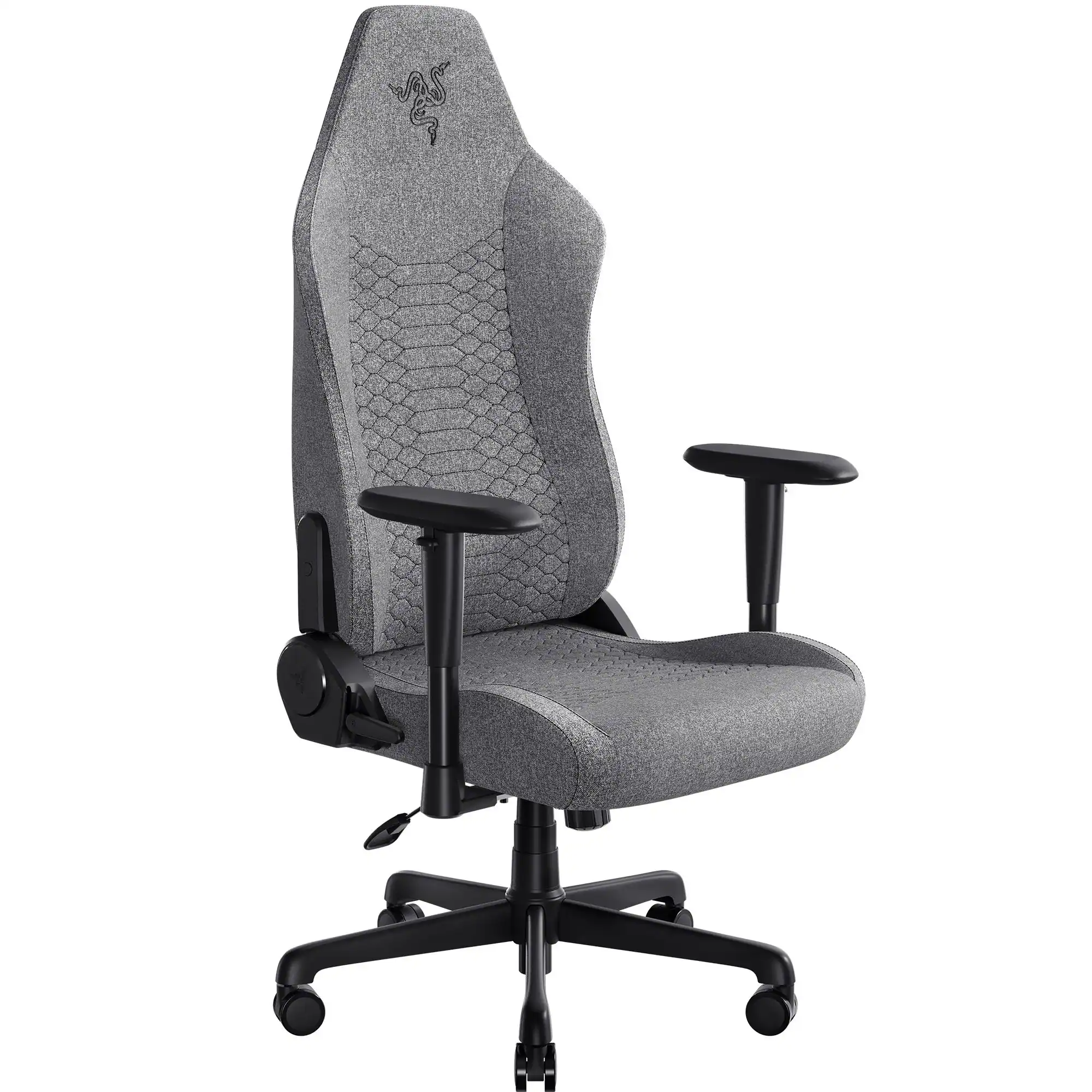 Front. Razer - Iskur V2 X Ergonomic Gaming Chair with Multi-Layered Upholstery - Light Gray.