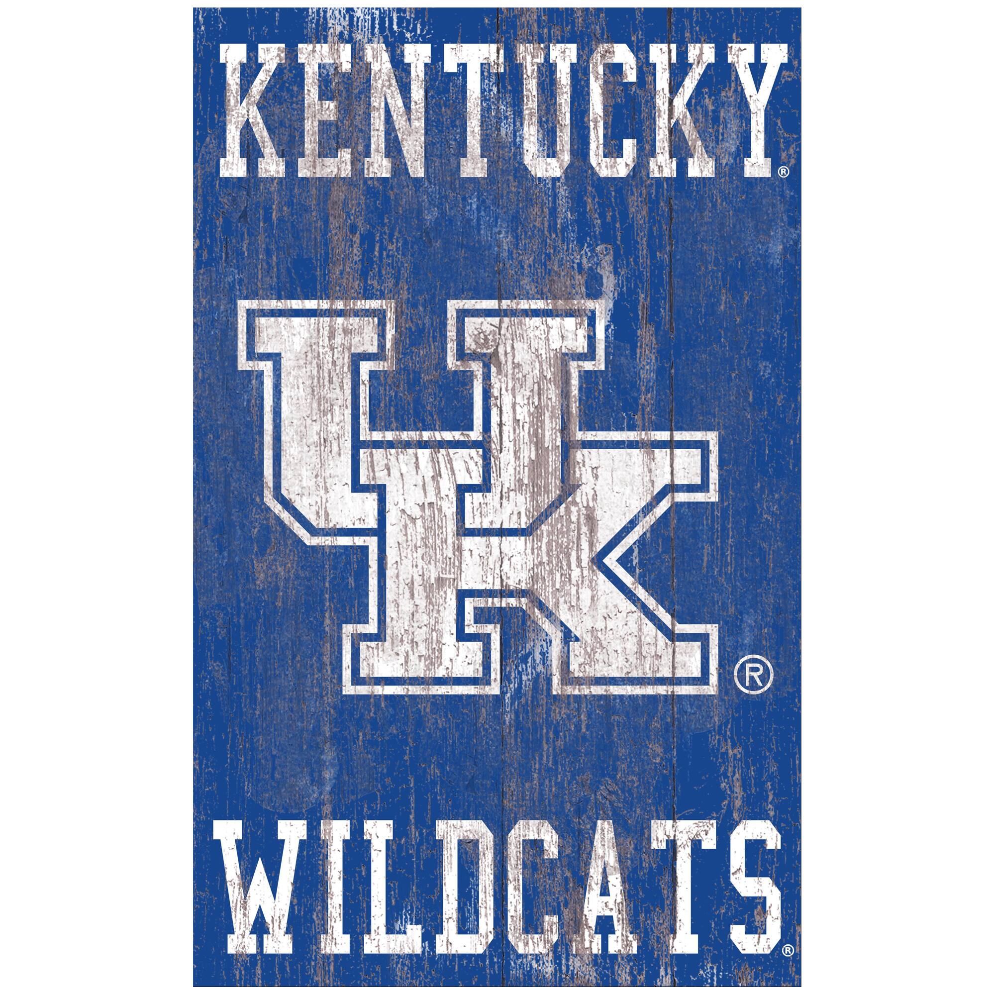 Kentucky Wildcats 11'' x 19'' Heritage Distressed Logo Sign