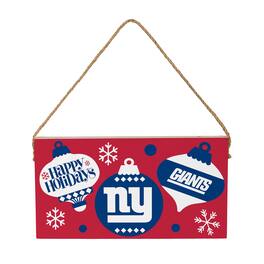 Evergreen Enterprises - New York Giants 6" x 11" Holiday Wood Wall Sign - Multicolor